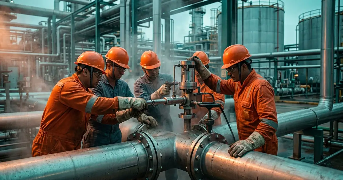 Reparo de Tubulação Industrial em Operação: Hot Tapping e Stopple